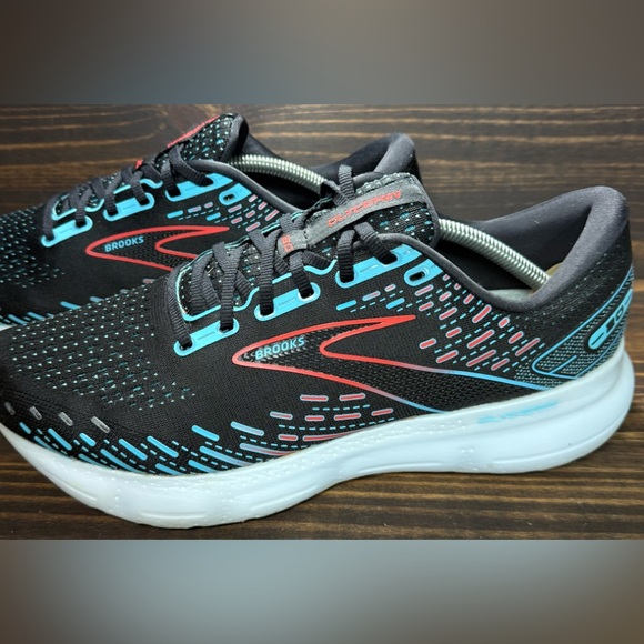 Brooks Glycerin 20 Men’s Size 11.5 Shoes Black Blue Athletic Sneakers - Picture 2 of 7